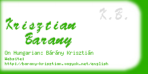 krisztian barany business card