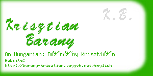 krisztian barany business card
